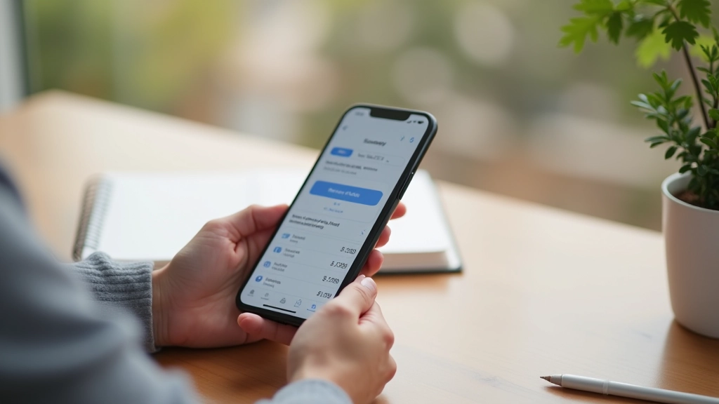 Illustration montrant différentes applications et technologies de gestion financière sur smartphones