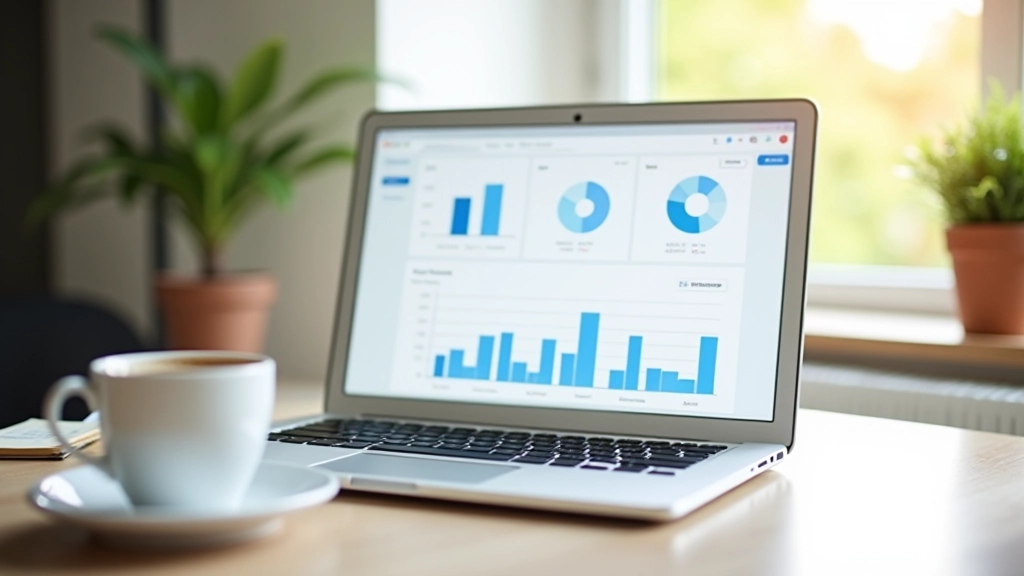 Tableau de bord de gestion financière avec graphiques et statistiques en temps réel