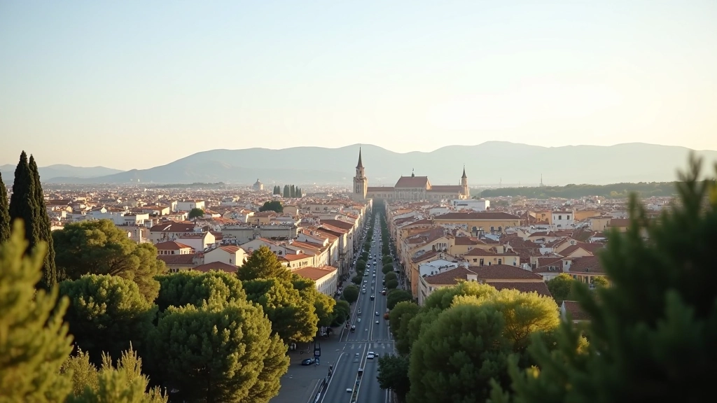 Skyline d'Aix-en-Provence avec paysage urbain méditerranéen
